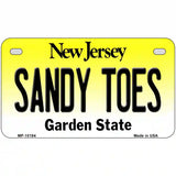 Sandy Toes New Jersey Metal Novelty License Plate 7" x 4" (MP)