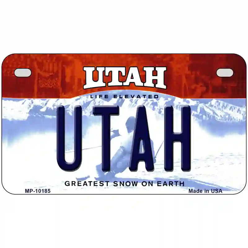 Utah Metal Novelty License Plate 7" x 4" (MP)