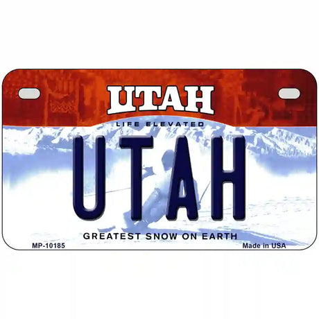 Utah Metal Novelty License Plate 7" x 4" (MP)