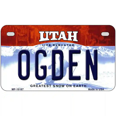 Ogden Utah Metal Novelty License Plate 7" x 4" (MP)