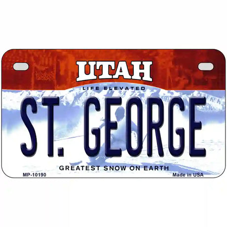 St George Utah Metal Novelty License Plate 7" x 4" (MP)