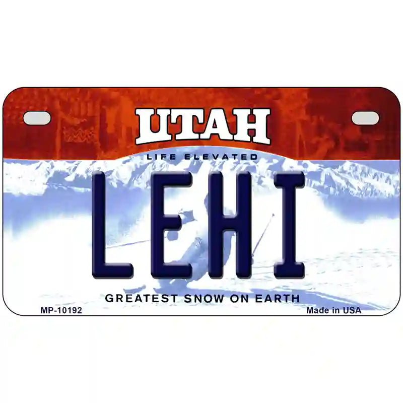 Lehi Utah Metal Novelty License Plate 7" x 4" (MP)