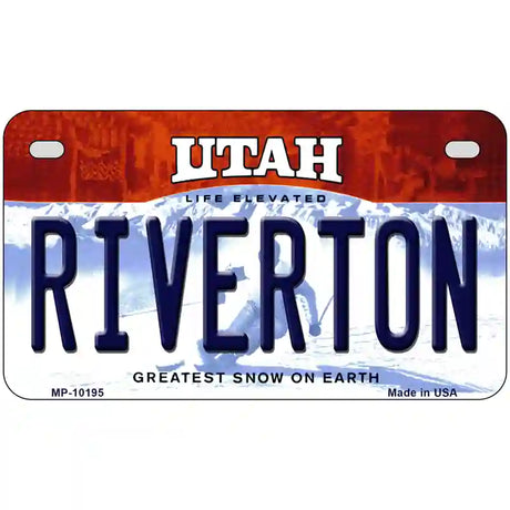 Riverton Utah Metal Novelty License Plate 7" x 4" (MP)