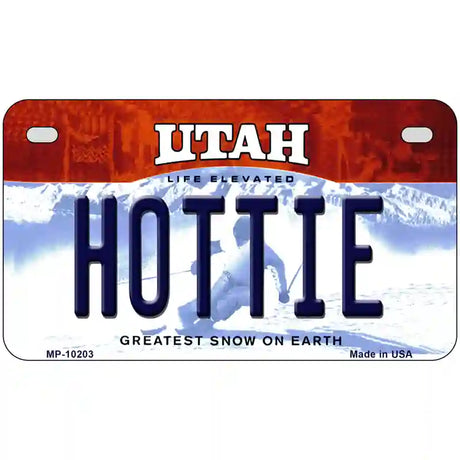 Hottie Utah Metal Novelty License Plate 7" x 4" (MP)