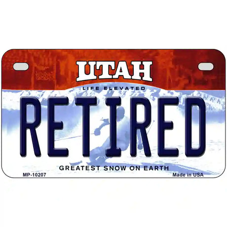 Retired Utah Metal Novelty License Plate 7" x 4" (MP)