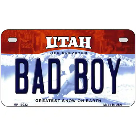 Bad Boy Utah Metal Novelty License Plate 7" x 4" (MP)