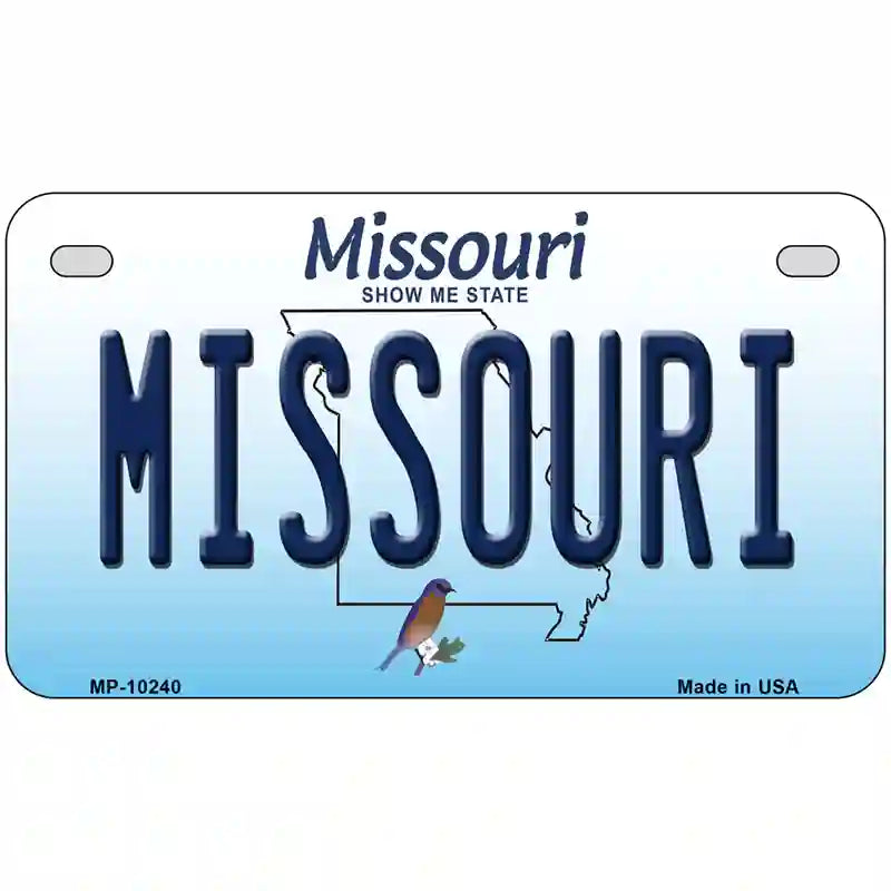 Missouri Metal Novelty License Plate 7" x 4" (MP)