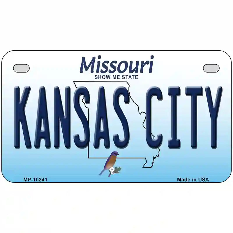 Kansas City Missouri Metal Novelty License Plate 7" x 4" (MP)