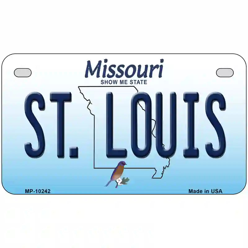 St Louis Missouri Metal Novelty License Plate 7" x 4" (MP)