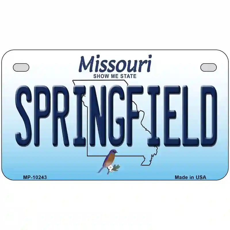 Springfield Missouri Metal Novelty License Plate 7" x 4" (MP)