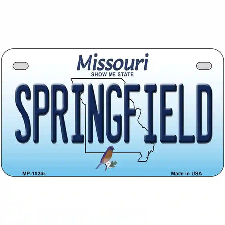 Springfield Missouri Metal Novelty License Plate 7" x 4" (MP)