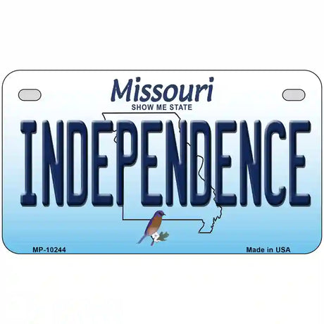 Independence Missouri Metal Novelty License Plate 7" x 4" (MP)