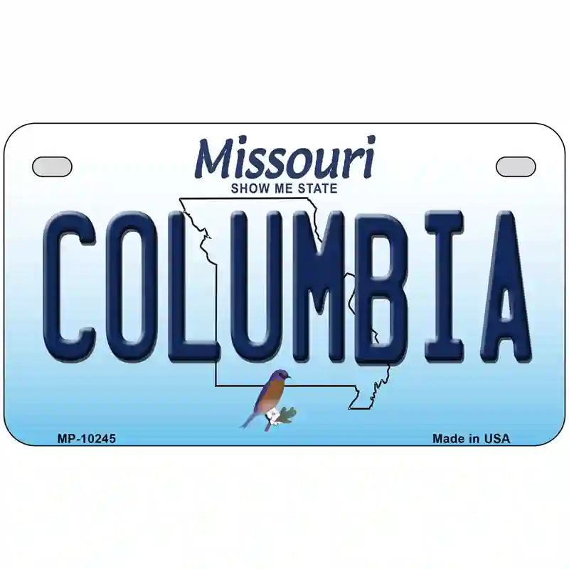 Columbia Missouri Metal Novelty License Plate 7" x 4" (MP)