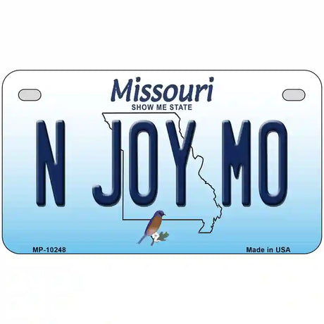 N Joy MO Missouri Metal Novelty License Plate 7" x 4" (MP)