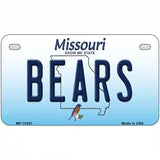 Bears Missouri Metal Novelty License Plate 7" x 4" (MP)