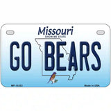 Go Bears Missouri Metal Novelty License Plate 7" x 4" (MP)