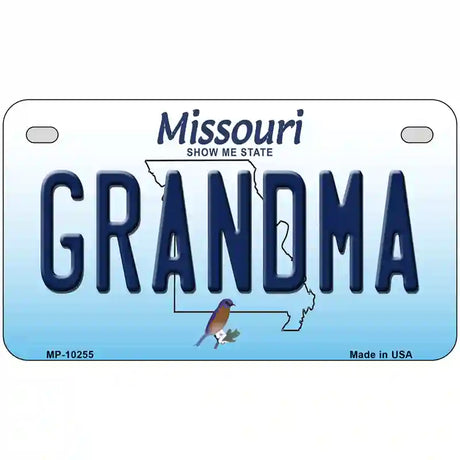 Grandma Missouri Metal Novelty License Plate 7" x 4" (MP)