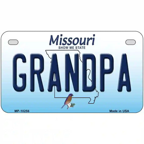 Grandpa Missouri Metal Novelty License Plate 7" x 4" (MP)