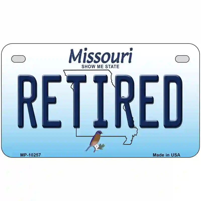 Retired Missouri Metal Novelty License Plate 7" x 4" (MP)