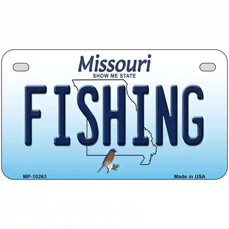 Fishing Missouri Metal Novelty License Plate 7" x 4" (MP)