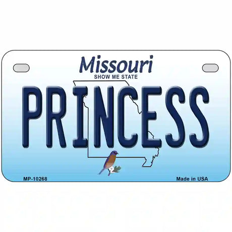 Princess Missouri Metal Novelty License Plate 7" x 4" (MP)