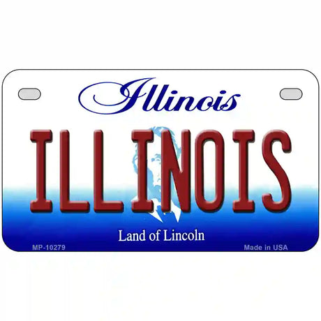 Illinois Metal Novelty License Plate 7" x 4" (MP)