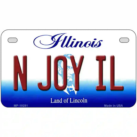 N Joy IL Illinois Metal Novelty License Plate 7" x 4" (MP)