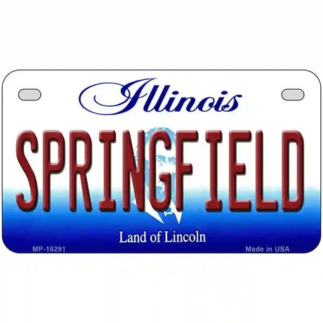 Springfield Illinois Metal Novelty License Plate 7" x 4" (MP)