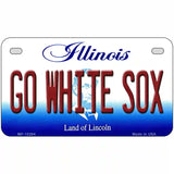 Go White Sox Illinois Metal Novelty License Plate 7" x 4" (MP)