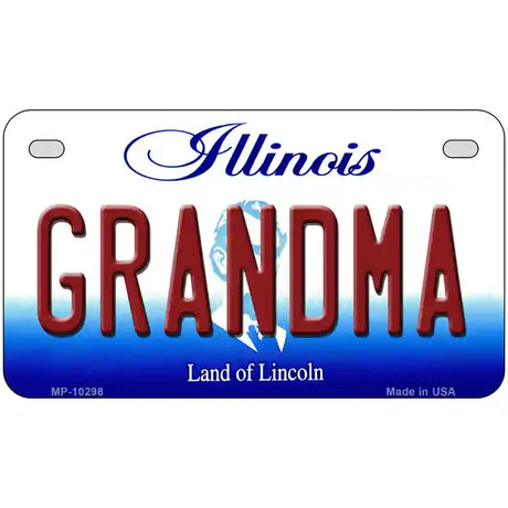 Grandma Illinois Metal Novelty License Plate 7" x 4" (MP)