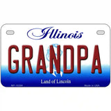 Grandpa Illinois Metal Novelty License Plate 7" x 4" (MP)