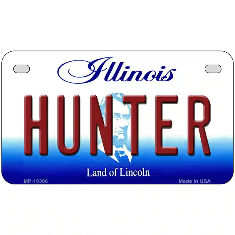 Hunter Illinois Metal Novelty License Plate 7" x 4" (MP)