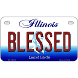 Blessed Illinois Metal Novelty License Plate 7" x 4" (MP)