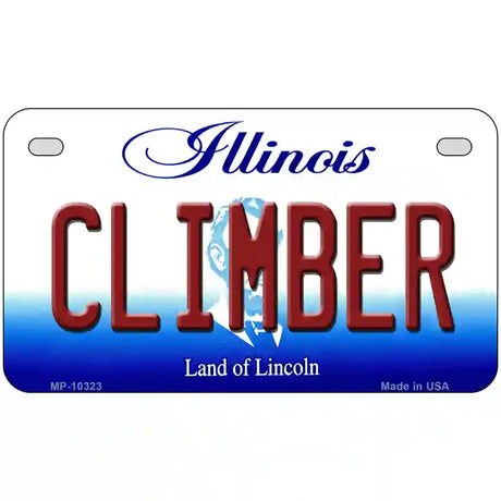 Climber Illinois Metal Novelty License Plate 7" x 4" (MP)