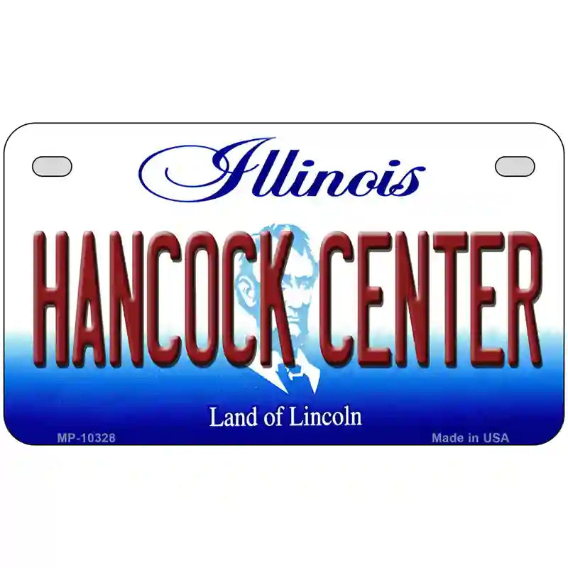 Hancock Center Illinois Metal Novelty License Plate 7" x 4" (MP)