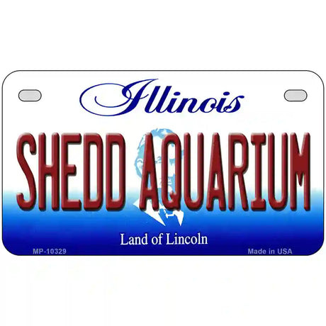 Shedd Aquarium Illinois Metal Novelty License Plate 7" x 4" (MP)