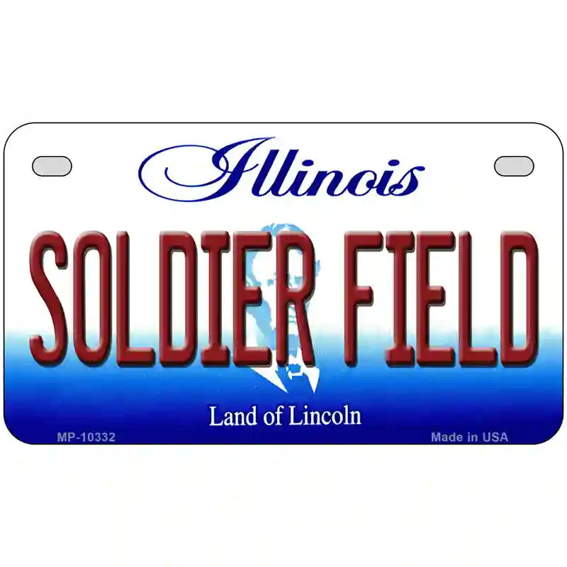 Soldier Field Illinois Metal Novelty License Plate 7" x 4" (MP)