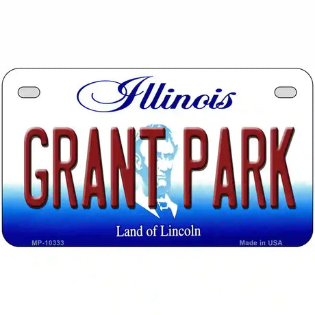 Grant Park Illinois Metal Novelty License Plate 7" x 4" (MP)