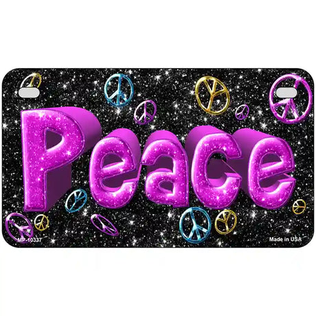 Peace Metal Novelty License Plate 7" x 4" (MP)