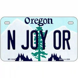 N Joy OR Oregon Metal Novelty License Plate 7" x 4" (MP)