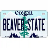 Beaver State Oregon Metal Novelty License Plate 7" x 4" (MP)