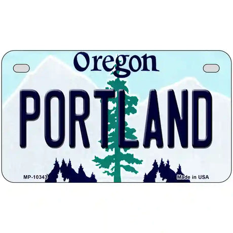 Portland Oregon Metal Novelty License Plate 7" x 4" (MP)