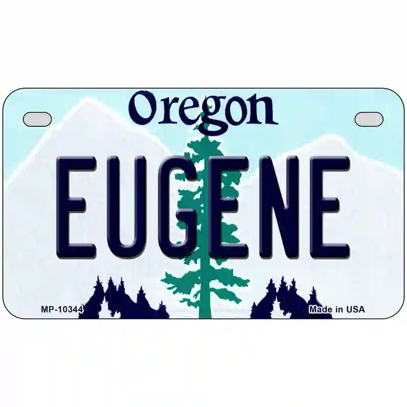 Eugene Oregon Metal Novelty License Plate 7" x 4" (MP)