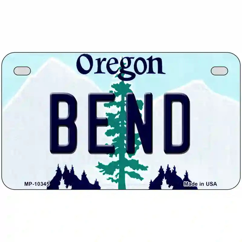 Bend Oregon Metal Novelty License Plate 7" x 4" (MP)