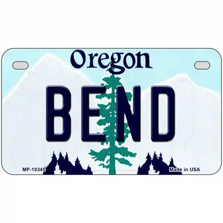 Bend Oregon Metal Novelty License Plate 7" x 4" (MP)