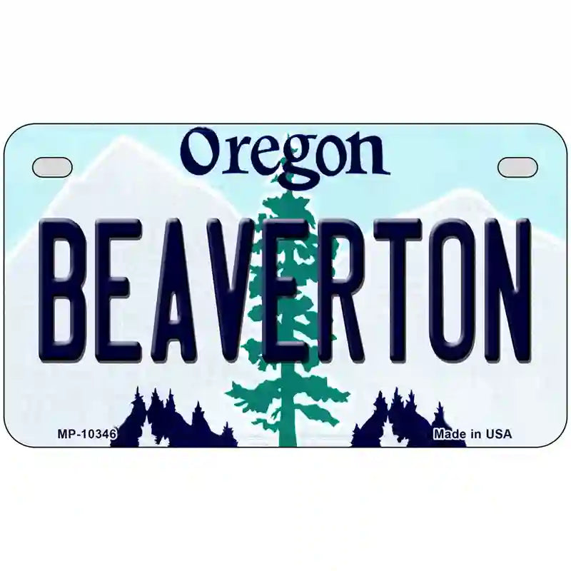 Beaverton Oregon Metal Novelty License Plate 7" x 4" (MP)