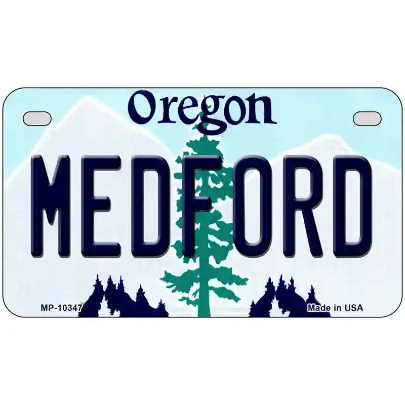 Medford Oregon Metal Novelty License Plate 7" x 4" (MP)