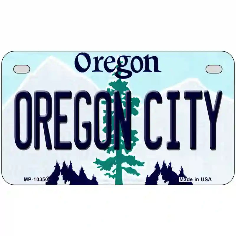 Oregon City Oregon Metal Novelty License Plate 7" x 4" (MP)