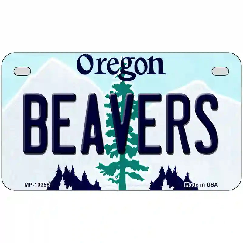 Beavers Oregon Metal Novelty License Plate 7" x 4" (MP)