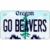 Go Beavers Oregon Metal Novelty License Plate 7" x 4" (MP)